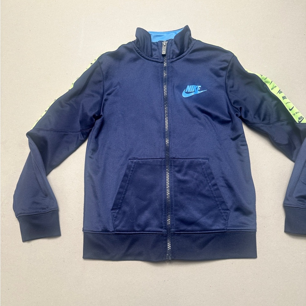 Nike Kids Jacket in Navy and Lime